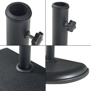 Piedistallo per Ombrellone Bisenti Blocco Semicircolare - Nero casa.pro 