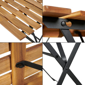 Set di mobili da giardino Bovino 5 pz. Legno di acacia [casa.pro]