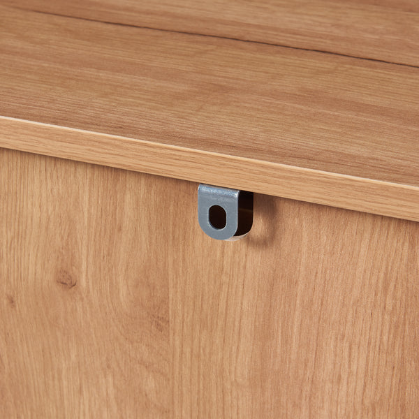 Sideboard Varkaus 75x140x40cm MDF effetto quercia [en.casa]