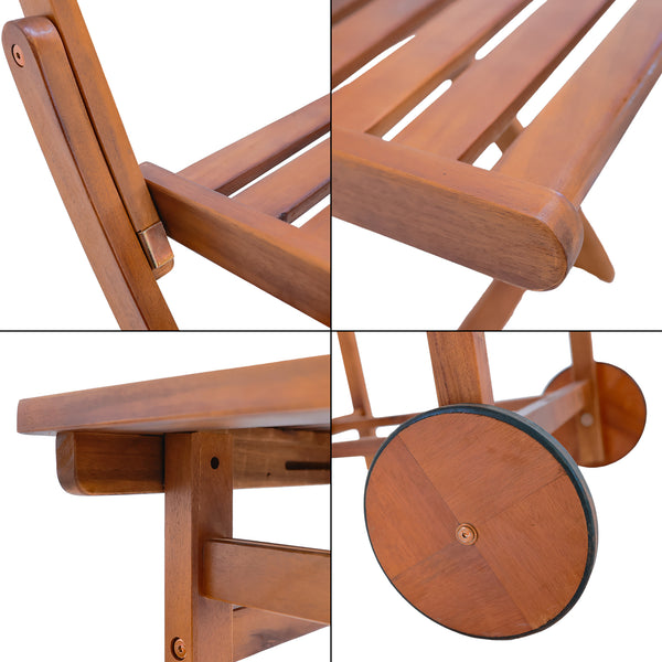 Set di mobili da giardino Ancarano 5 pz. Legno di acacia certificato FSC® [en.casa]