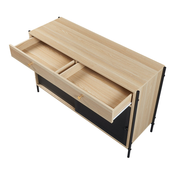 Mobile TV Tysnes 120x40x75 cm Rovere/Nero [en.casa]