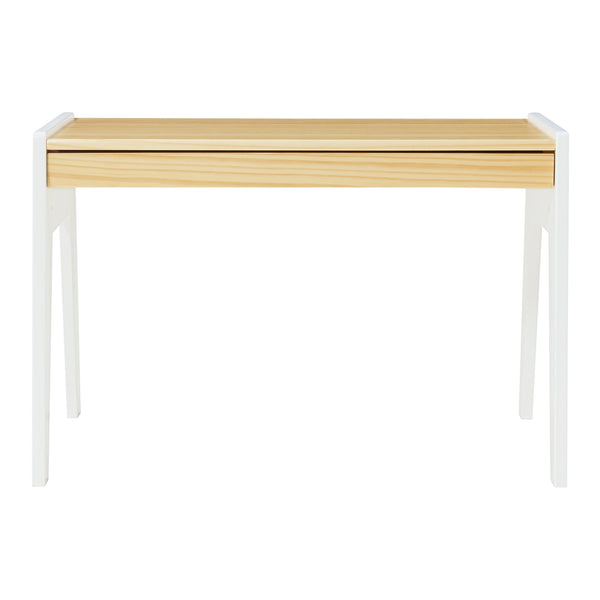 Scrivania per bambini con sedia Skinnskatteberg legno/bianco [en.casa]