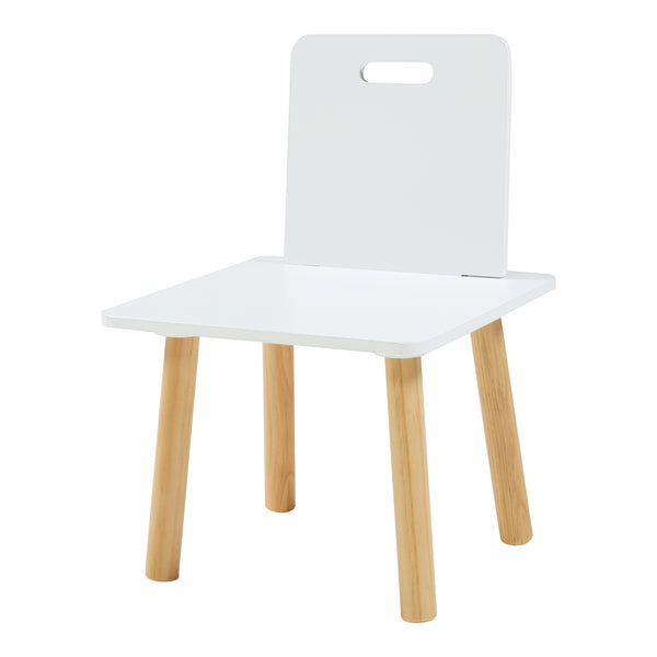 Scrivania per bambini con sedia Skjervøy legno/bianco [en.casa]