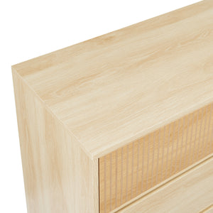 Comò Landskrona 80x80x40 cm con 3 cassetti effetto quercia [en.casa]