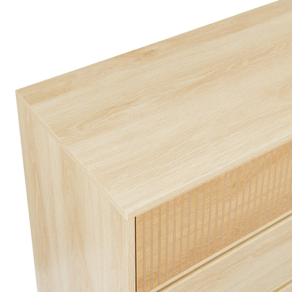 Comò Landskrona 80x80x40 cm con 3 cassetti effetto quercia [en.casa]