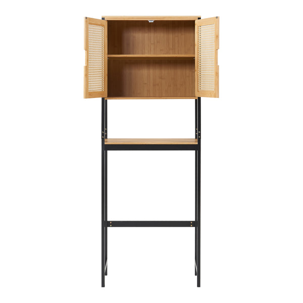 Armadietto Sopra Gabinetto Lavatrice Tervola Mobile Sovrastruttura per Bagno 172x63x27 cm [en.casa] 
