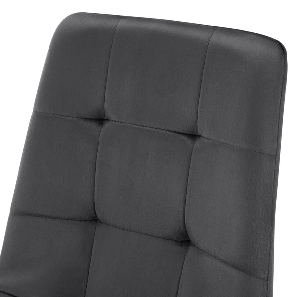 Sedia da pranzo Lexnitz set da 4 Gambe della sedia quadrate Grigio scuro [en.casa]