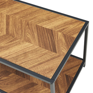 Set di 2 Tavolini da Salotto Kurghore di Diverse Misure - Nero/Effetto Rovere Scuro [en.casa]