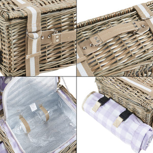 Cestino Picnic Bisceglie per 2 Persone Valigetta Picnic in Vimini Set Completo casa.pro