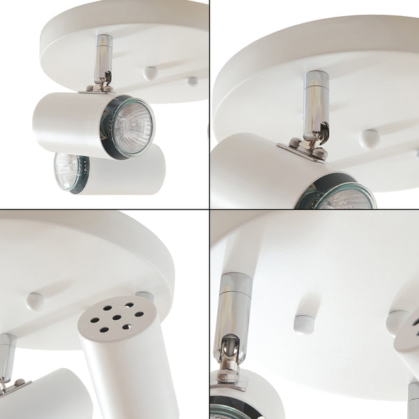 Plafoniera Bathgate 3 x GU10 Bianco [lux.pro]