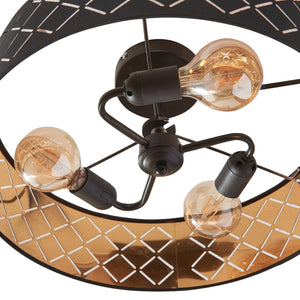 Plafoniera Bay Nero/Bianco [lux.pro]