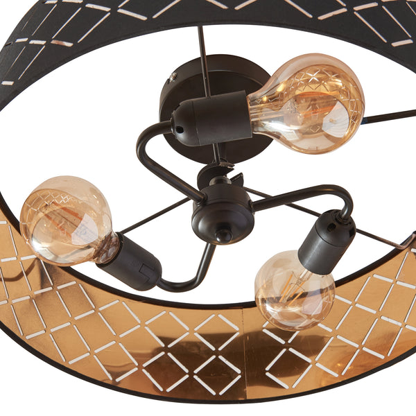 Plafoniera Bay Nero/Bianco [lux.pro]