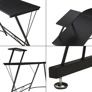 Scrivania Yremso a forma di L 122x122x98 cm Nero [en.casa]