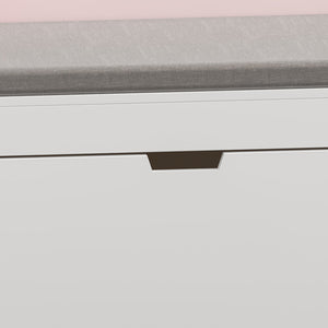 Panca per bambini con scaffale Vestnes 100x45x70 cm Cotton Candy/Bianco [en.casa]