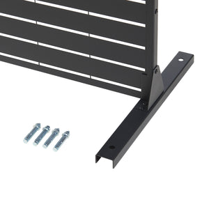 Parete divisoria interna Trolu acciaio 200x100x50 cm nero [casa.pro]