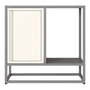Sideboard Burlöv Acciaio 70x72x35 cm Grigio/Bianco [en.casa]
