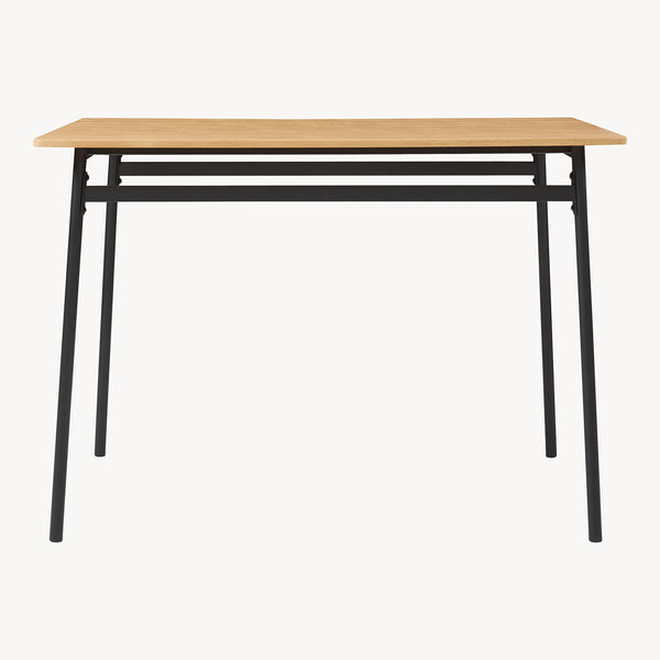 Gruppo pranzo Pollenev 5 pz. Nero/effetto quercia [en.casa]