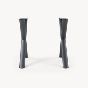 Struttura del tavolo Klixjö set da 2 in acciaio 72x70x10 cm nero [en.casa]