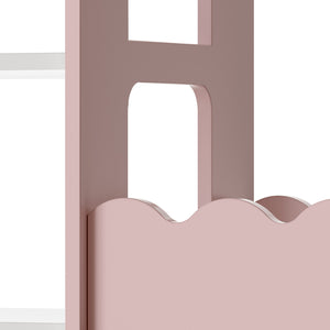 Guardaroba per bambini Vestnes 114x77x30 cm Cotton Candy/Bianco [en.casa]