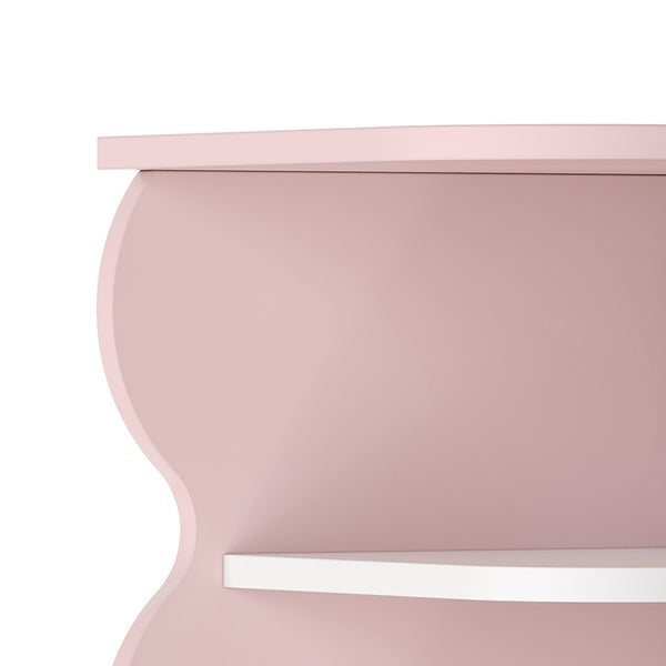 Mensola angolare per bambini Vestnes 108x27x27 cm Cotton Candy/Bianco [en.casa]