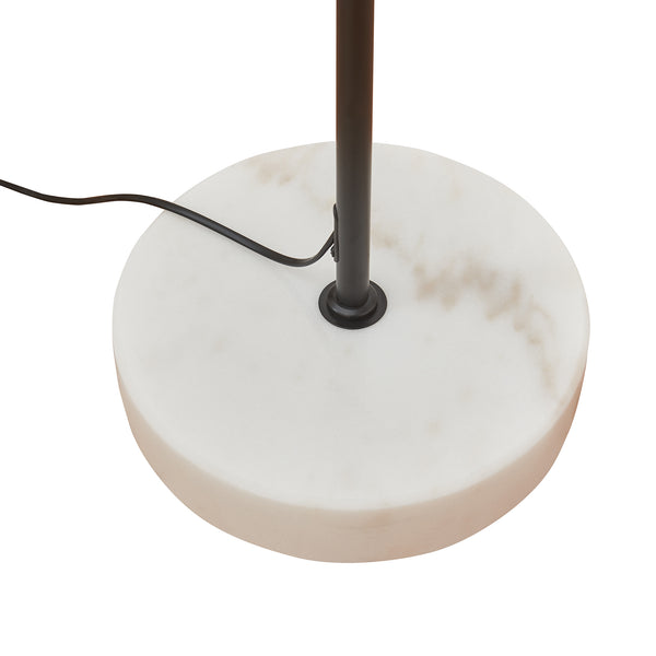 Lampada da terra Vatka GU10 Metallo Nero / Marmo, bianco [lux.pro]