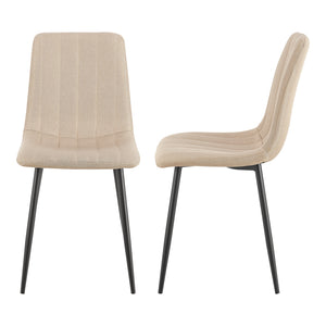 Gruppo da pranzo Fitjar 5 pezzi effetto cemento / Marrone chiaro [en.casa]