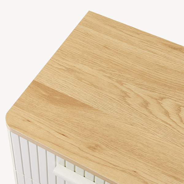 Comodino Ferrersp con 2 cassetti 50x40x40 cm effetto quercia/colore sabbia [en.casa]