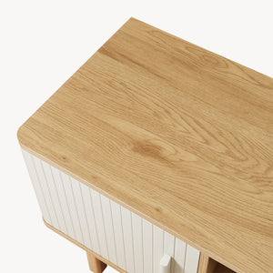 Mobile TV Ferrersp con 2 ante 140x40x45 cm effetto quercia/colore sabbia [en.casa]