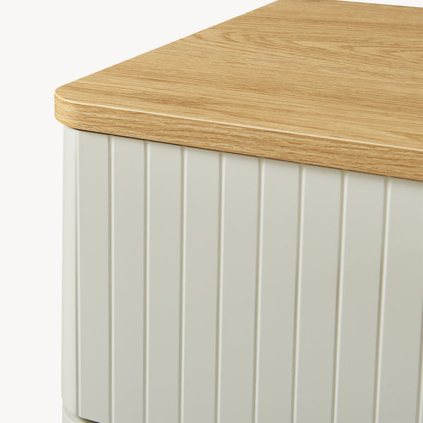 Cassettiera Ferrersp a 3 Cassetti Comò 70 x 60 x 40 cm - Effetto Rovere / Avena Oatmeal [en.casa]