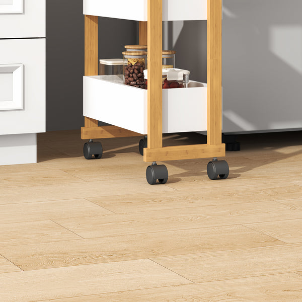 Carrello Varulta 80x41x20 cm Naturale/Bianco [en.casa]