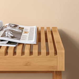 Panca Lasdarvoo 120x35x45 cm Bambù Naturale [en.casa]