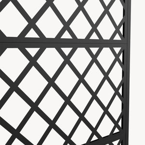 Parete divisoria Malja con fioriera in acciaio 190x82x38 cm Nero [casa.pro]