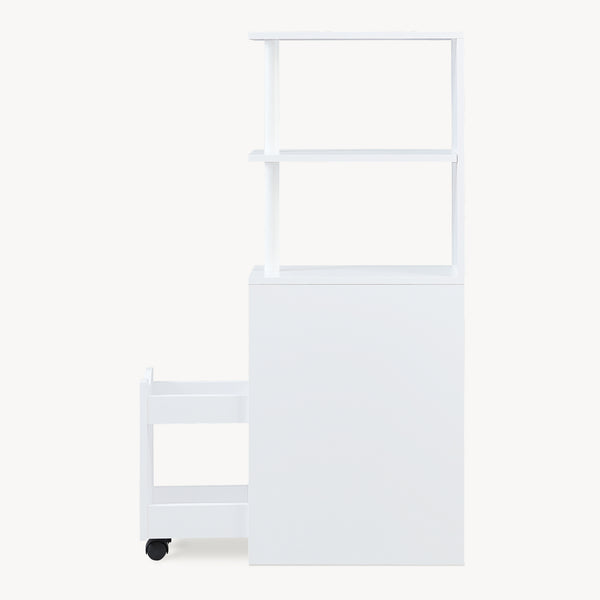 Scaffale da Bagno Fadeskimma Mobile Contenitore con Ripiani Cassetto e Scomparto Estraibile 113 x 19 x 45 cm - Bianco [en.casa] 