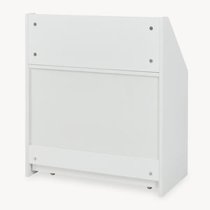 Libreria a Scaletta Sirlstalo per Cameretta Scaffale con 3 Scomparti e Cassetto a Rotelle 70 x 63 x 30 cm - Bianco [en.casa] 