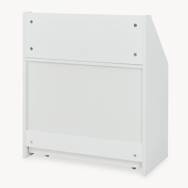 Libreria a Scaletta Sirlstalo per Cameretta Scaffale con 3 Scomparti e Cassetto a Rotelle 70 x 63 x 30 cm - Bianco [en.casa] 