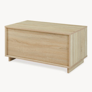 Tavolino Centrale da Salotto Kenta 80x45x40 cm Effeto Rovere Sonoma/Bianco [en.casa]