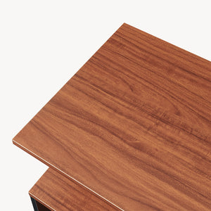 Tavolino Trond 80x40x42 cm Nero/Noce [en.casa]