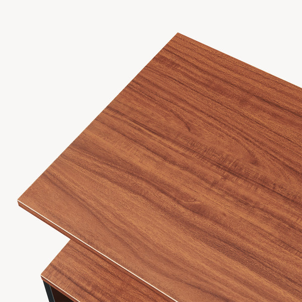 Tavolino Trond 80x40x42 cm Nero/Noce [en.casa]