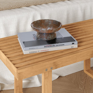 Panca da Ingresso Aarela Seduta in Bambù Naturale 91 x 41 x 38 cm [en.casa]