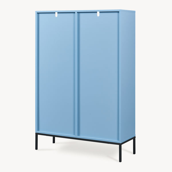 Libreria Colwyn con 6 Ripiani Scaffale da Terra 120 x 80 x 30 cm - Blu [en.casa]