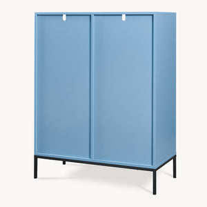 Libreria con 2 cassetti Colwyn 105x80x40 cm Blu [en.casa]