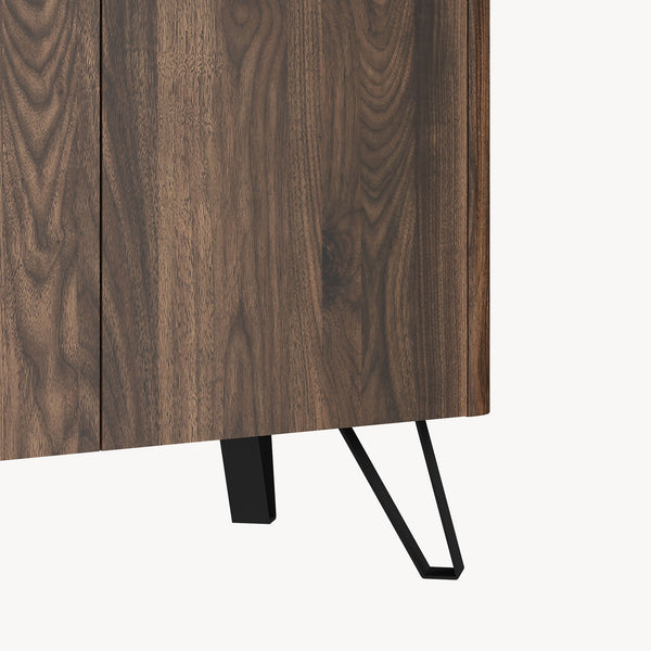 Mobile TV Trorlon 160x40x55 cm effetto noce/travertino [en.casa]