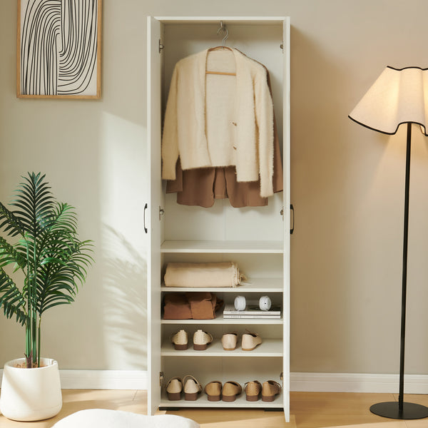 Armadio Chalvefted 175x60x35 cm Bianco [en.casa]