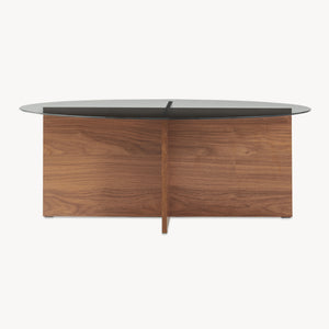 Tavolino Viroya 100x60x36 cm effetto noce/grigio [en.casa]