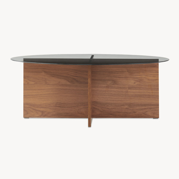 Tavolino Viroya 100x60x36 cm effetto noce/grigio [en.casa]
