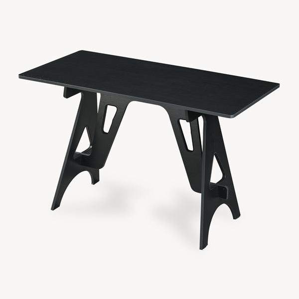 Scrivania Bostenenna con Struttura Geometrica 120 x 60 x 75 cm - Nero Effetto Legno [en.casa] 