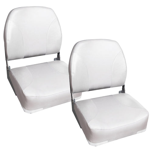 Set di 2 Sedili Ribaltabili per Imbarcazioni - Rivestimento in Similpelle pro.tec