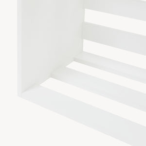 Tavolino Rønde 43x64x33 cm Bianco [en.casa]