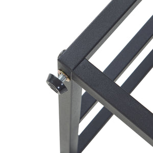 Scaffale Porta Piante Ameland a Gradoni con 4 Ripiani 67 x 34 x 34 cm - Nero / Effetto Rovere [en.casa]
