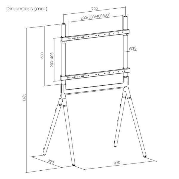 Supporto TV Vega max. 70 pollici [pro.tec]